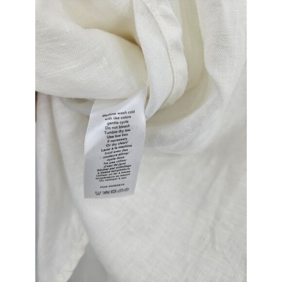 Rag & Bone White Linen Shirt Mens XL Button Front Short Sleeve - Picture 5 of 5